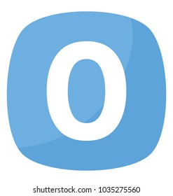 The numerical digit number zero 