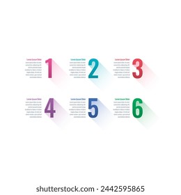 numerical infographic template. magazine, annual report infographic template. six step briefing template. Infographic template for world of education, science, health, business, economy, technology