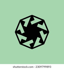 numerical logo number 1 arrow star spinning logo