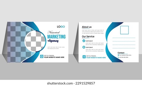 Numerical Marketing Services Post Card Design Template, Your Brand Identity for your Company .