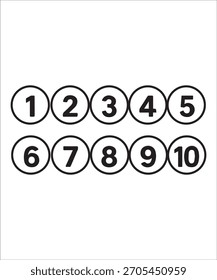 Números numéricos del 1 al 10
