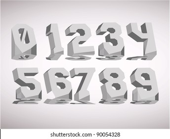Numerical set from stone
