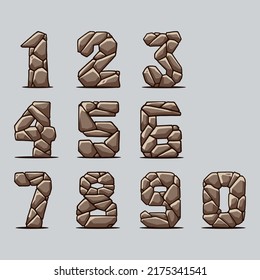 Numerical symbols that mimic the cartoon style