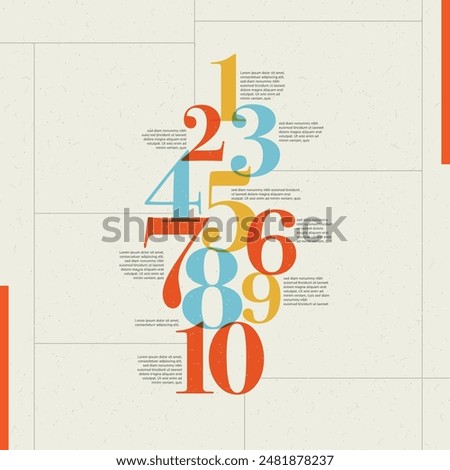 Numerical Typography, Flyer, Poster, Infographics, Numbers
