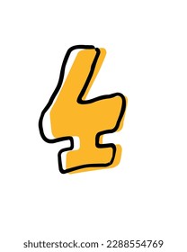 Numericals line art flashcards for kids of kindergarten. Nursery learning made easy