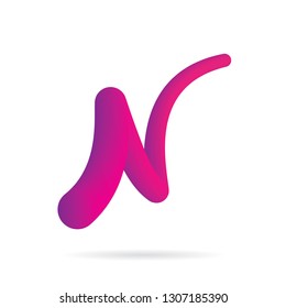 
Numero sign. Number sign.  Trendy vector 3d liquid style symbol. Part of set.