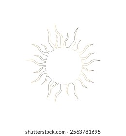 Numerologist logo. Sun. Blazing sun. Sign of fate. Numerology.
