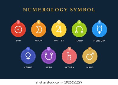 The Numerology Symbol. Isolated Vector Illustration