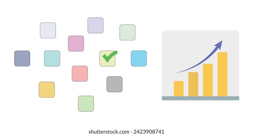 Numerous tools and Numerous Way of Success in Business with Business Growth by Different Ways of Growth Factors with Different Tasks. Choosing right, Profitable and Successful Project in Profit graph