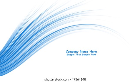 Numerous vector abstract blue lines
