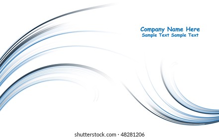 Numerous vector abstract blue lines