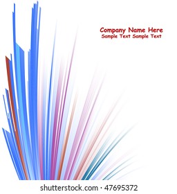 Numerous vector abstract colorful lines