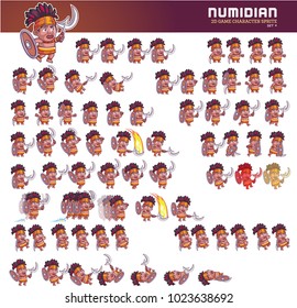 Numidian Cartoon Game Character Animation Sprite