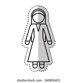 nun avatar isolated icon vector illustration design