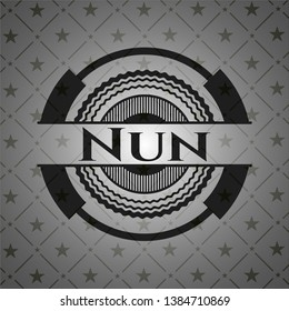 Nun black emblem. Vector Illustration. Detailed.