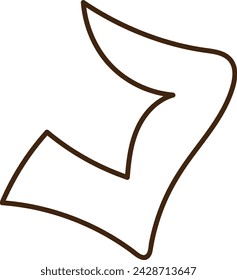 Nun Dreidel Symbol Doodle Vector Illustration