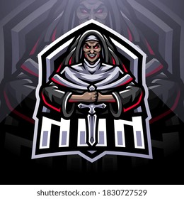 Nun esport mascot logo design
