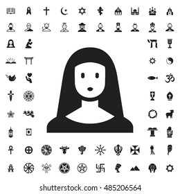 Nun icon illustration isolated vector sign symbol
