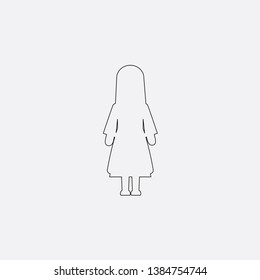 nun icon sign signifier vector