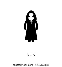 Nun icon. Nun symbol design from Professions collection. Simple element vector illustration on white background.