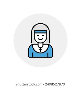 Nun icon vector stock illustration