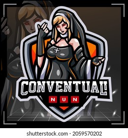 The Nun Mascot. Esport Logo Design