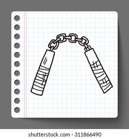 nunchaku doodle