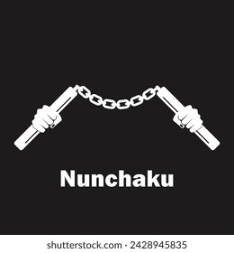 Nunchaku Symbol Hintergrund Vektor Illustration Symbol Design