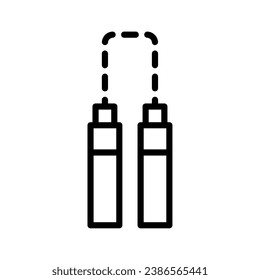 nunchaku icon illustration vector isolated
