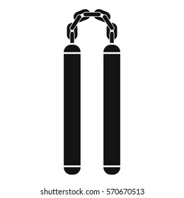 Nunchaku icon. Simple illustration of nunchaku vector icon for web