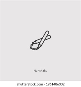 nunchaku Symbol Vektorsymbol.Editable stroke.linear style sign for use web design and mobile apps,logo.Symbol illustration.Pixel Vektorgrafiken - Vektorgrafik