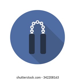 nunchaku icon. vector illustration