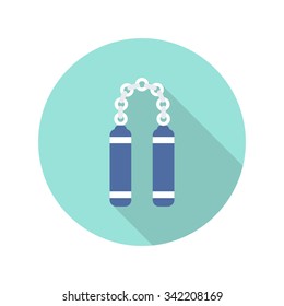 nunchaku icon. vector illustration