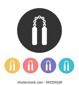 nunchaku icon. vector illustration
