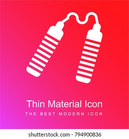 Nunchaku red and pink gradient material white icon minimal design