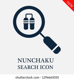 Nunchaku search icon. Editable Nunchaku search icon for web or mobile.