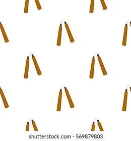 Nunchuck icon cartoon. Single weapon icon from the big ammunition, arms set.