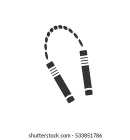 Nunchuck icon flat. Illustration isolated on white background. Vector grey sign symbol