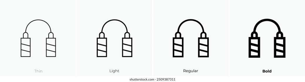 nunchuck icon. Thin, Light Regular And Bold style design isolated on white background