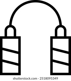 nunchuck icon. Thin linear style design isolated on white background