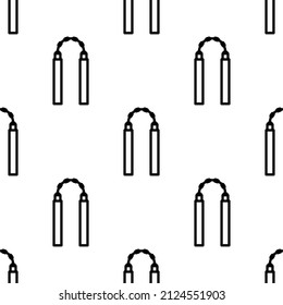 Nunchucks nahtlose Muster Vektorgrafik.