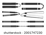 Nunchuks Icon, Nunchaku Icon, vector illustration isolated