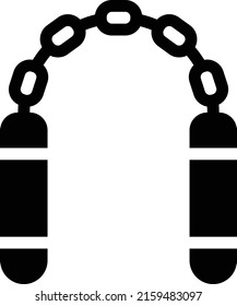 nunchuks  Vector illustration on a transparent background. Premium quality symmbols. Glyphs vector icons for concept and graphic design.