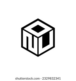 NUO letter logo design in illustration. Vector logo, calligraphy designs for logo, Poster, Invitation, etc.
