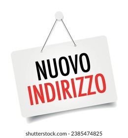 Nuovo indirizzo, New address in Italian