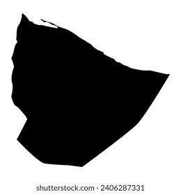 Nuqat al Khams district map, administrative division of Libya. Vector illustration.