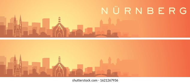 Nuremberg Beautiful Skyline Scenery Banner
