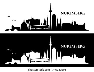 Nuremberg skyline - Germany - vector illustration