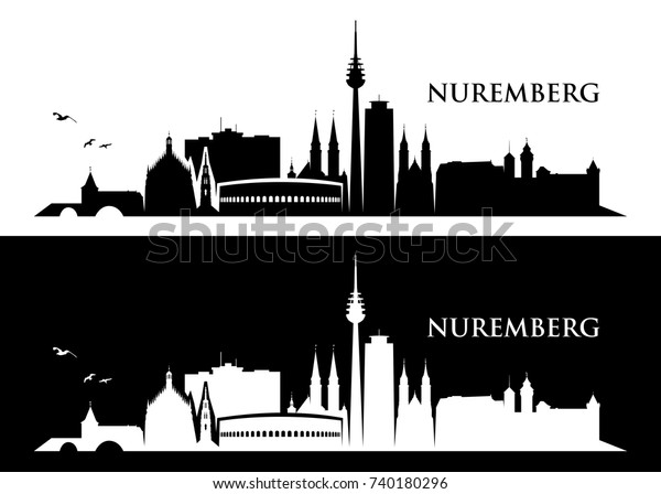 Skyline Nurnberg Deutschland Vektorgrafik Stock Vektorgrafik Lizenzfrei