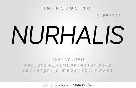Nurhalis font. Elegant alphabet letters font and number. Classic Lettering Minimal Fashion Designs. Typography modern serif fonts regular uppercase lowercase and numbers. vector illustration